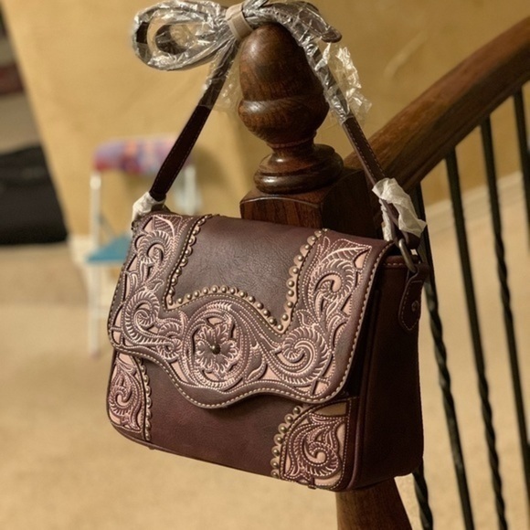 Montana west Embroidery satchel crossbody bag - Picture 3 of 8